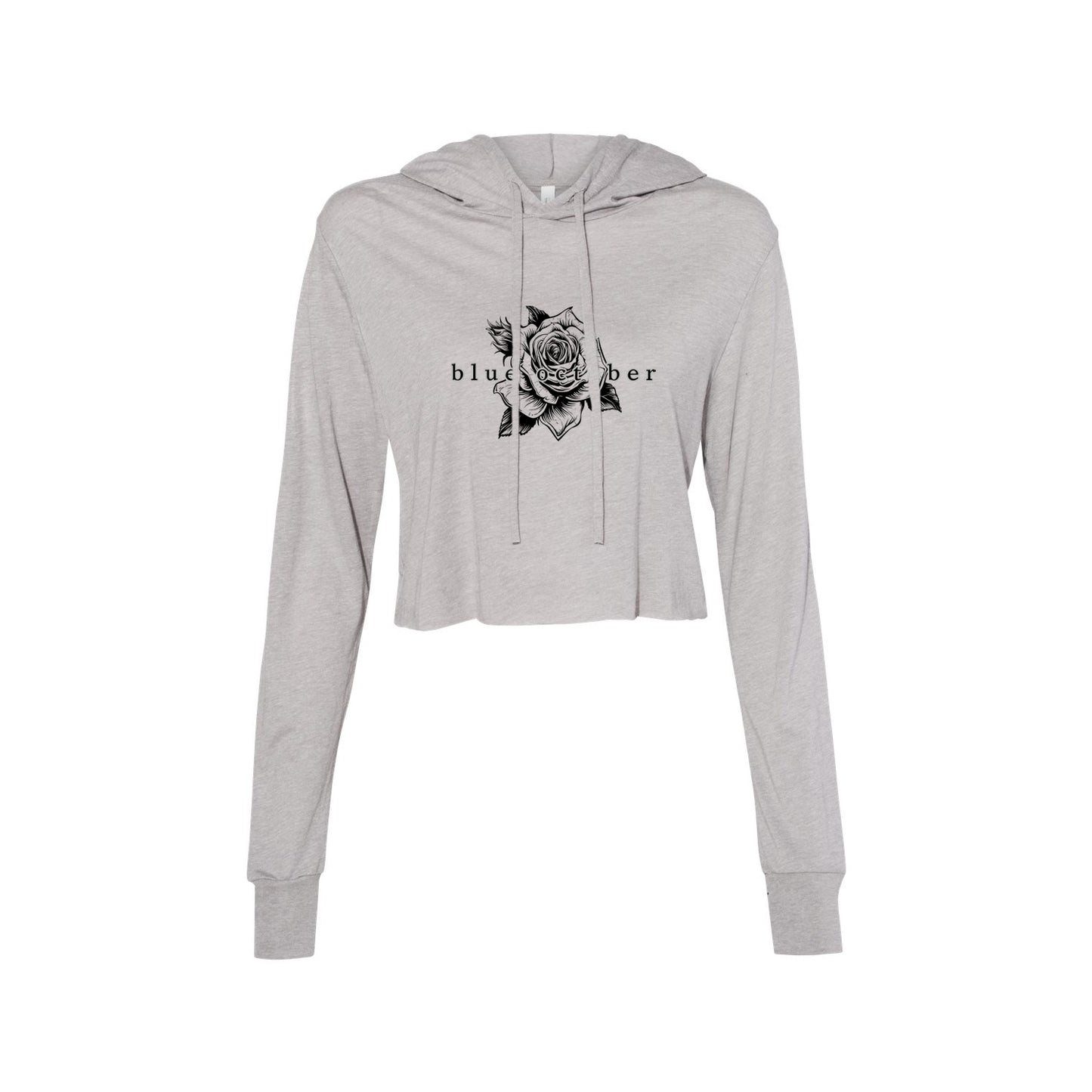 Blue October - Rose Ladies Crop Hoodie