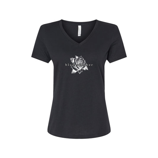 Blue October - Rose V-neck Ladies Tee