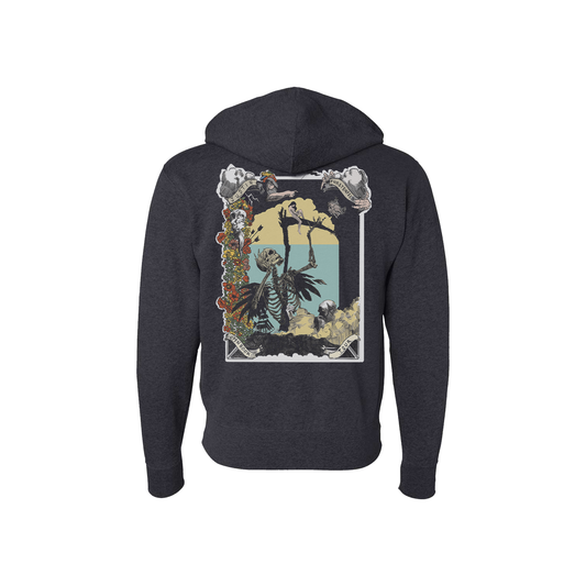 Justin Furstenfeld - Open Book Skull Lightweight Zip Hoodie