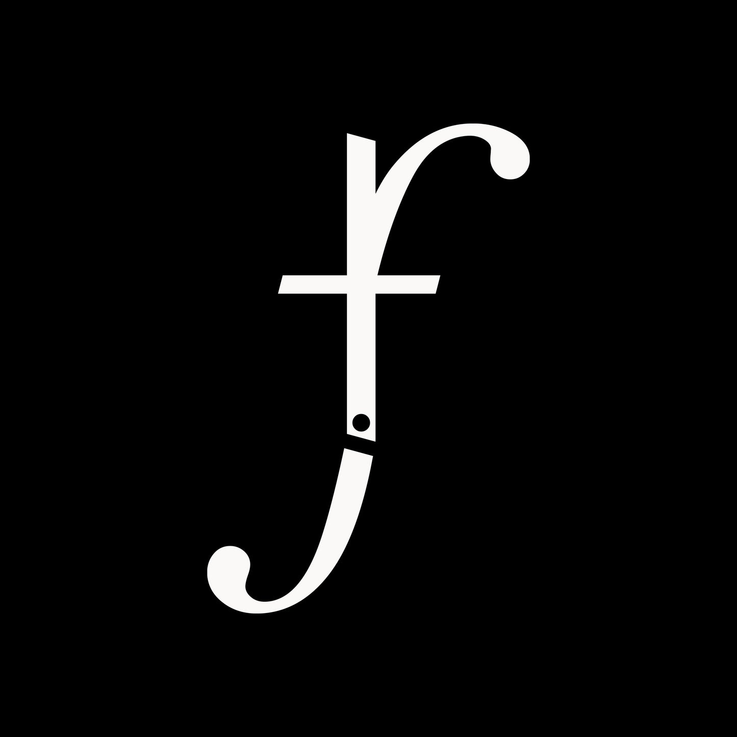 White Furstenfeld logo on a black background