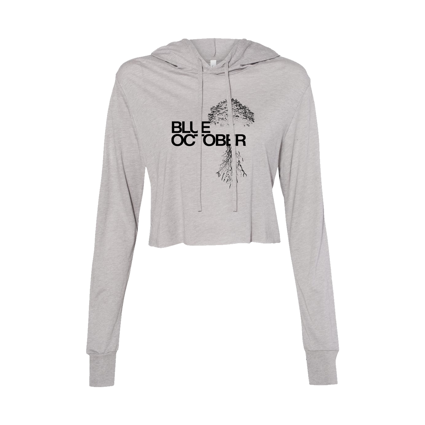 Tree Roots Womens Crop Hoodie