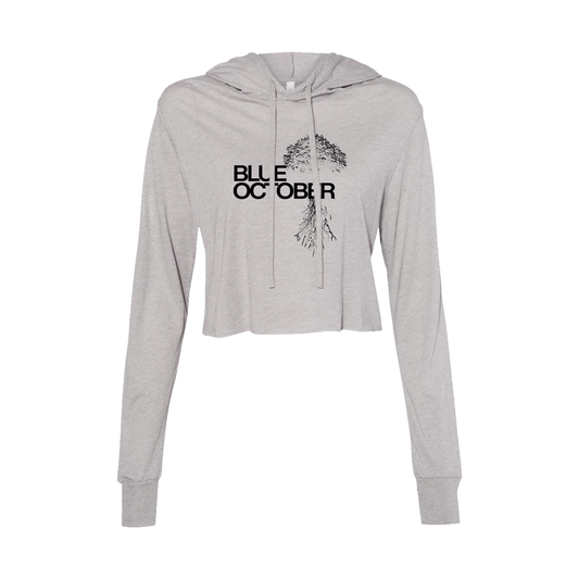 Tree Roots Womens Crop Hoodie