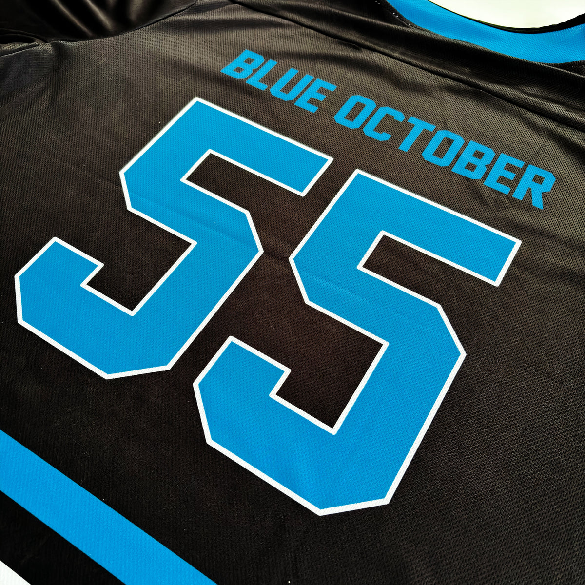 Flame Hockey Jersey (Blue #55)