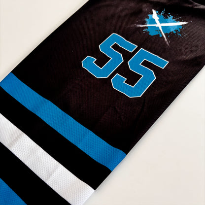 Flame Hockey Jersey (Blue #55)