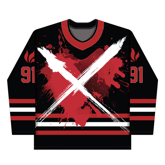 HeartX Hockey Jersey (Red #91)