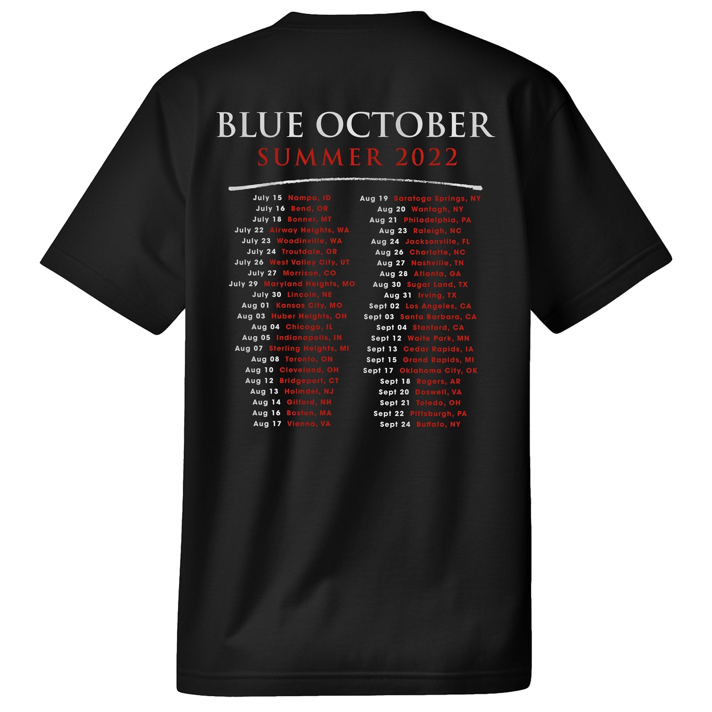 2022 Summer Tour Tee