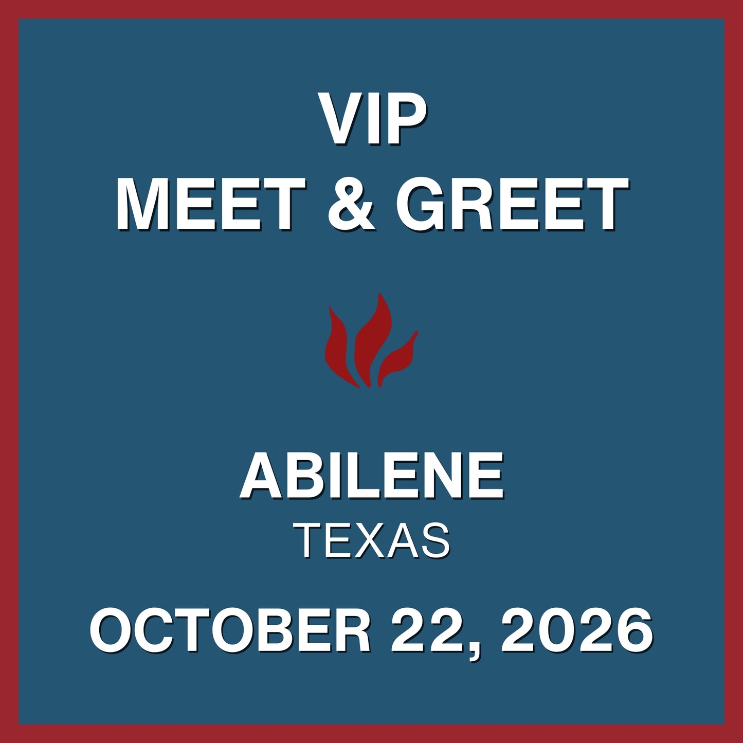 Foiled 20th Anniversary World Tour VIP Meet & Greet - OCT 22, 2026 - The Paramount - Abilene, TX (5:00pm)