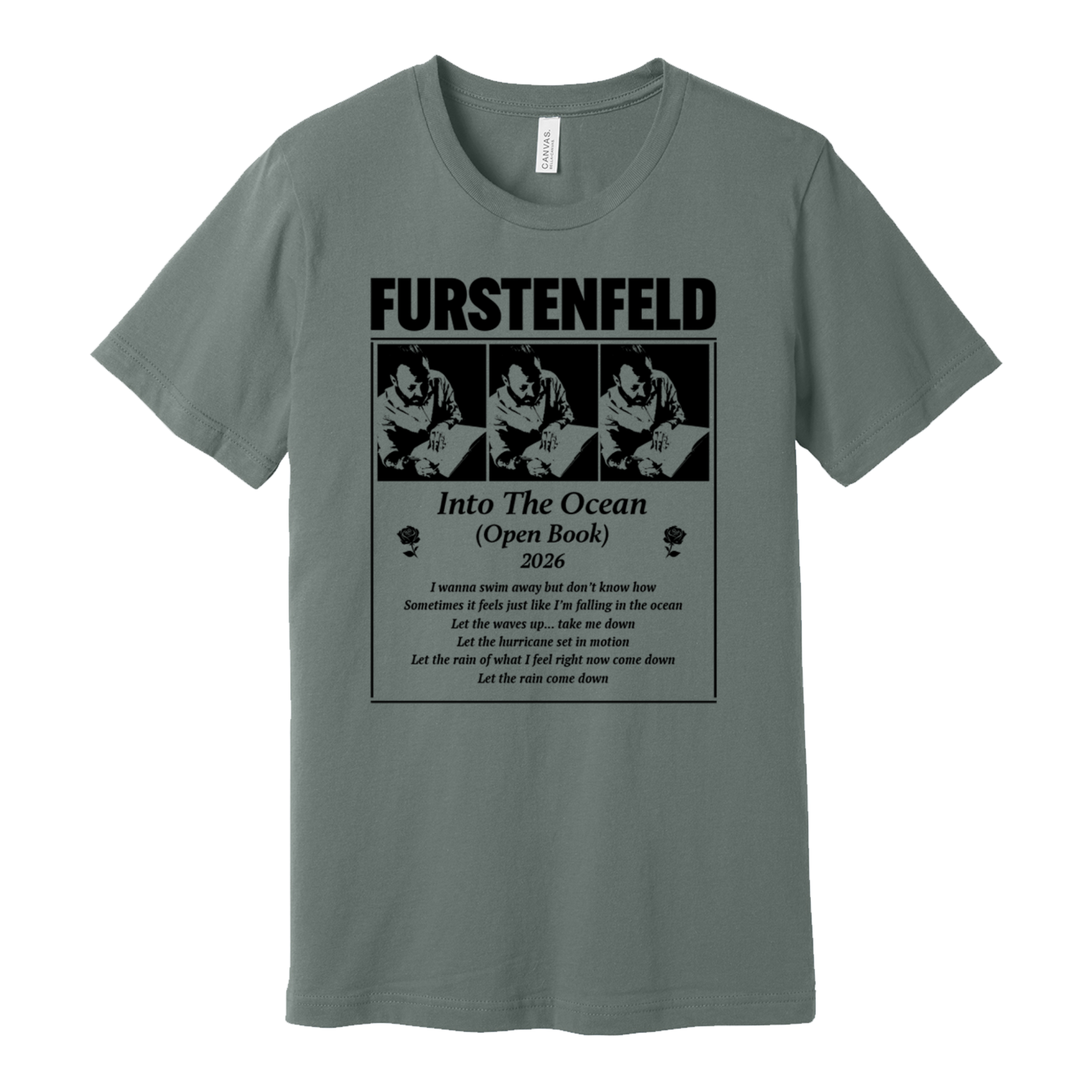 Justin Furstenfeld Into The Ocean Lyric Tee | Blue October