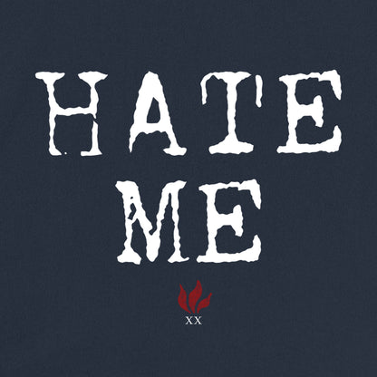 Navy Hate Me graphics close up.