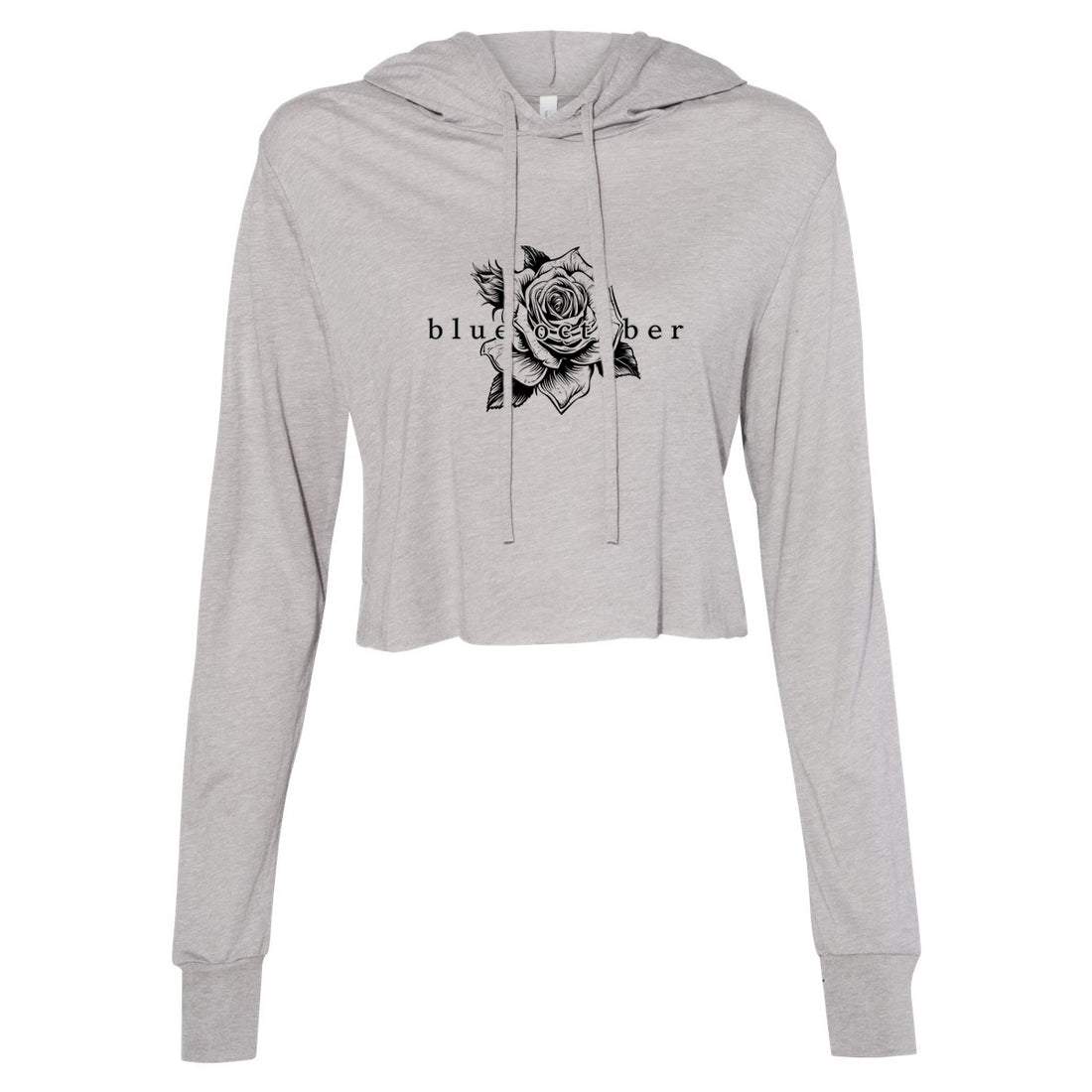 Blue October Ladies Crop Rose Hoodie | Official Merch – Blue October Shop