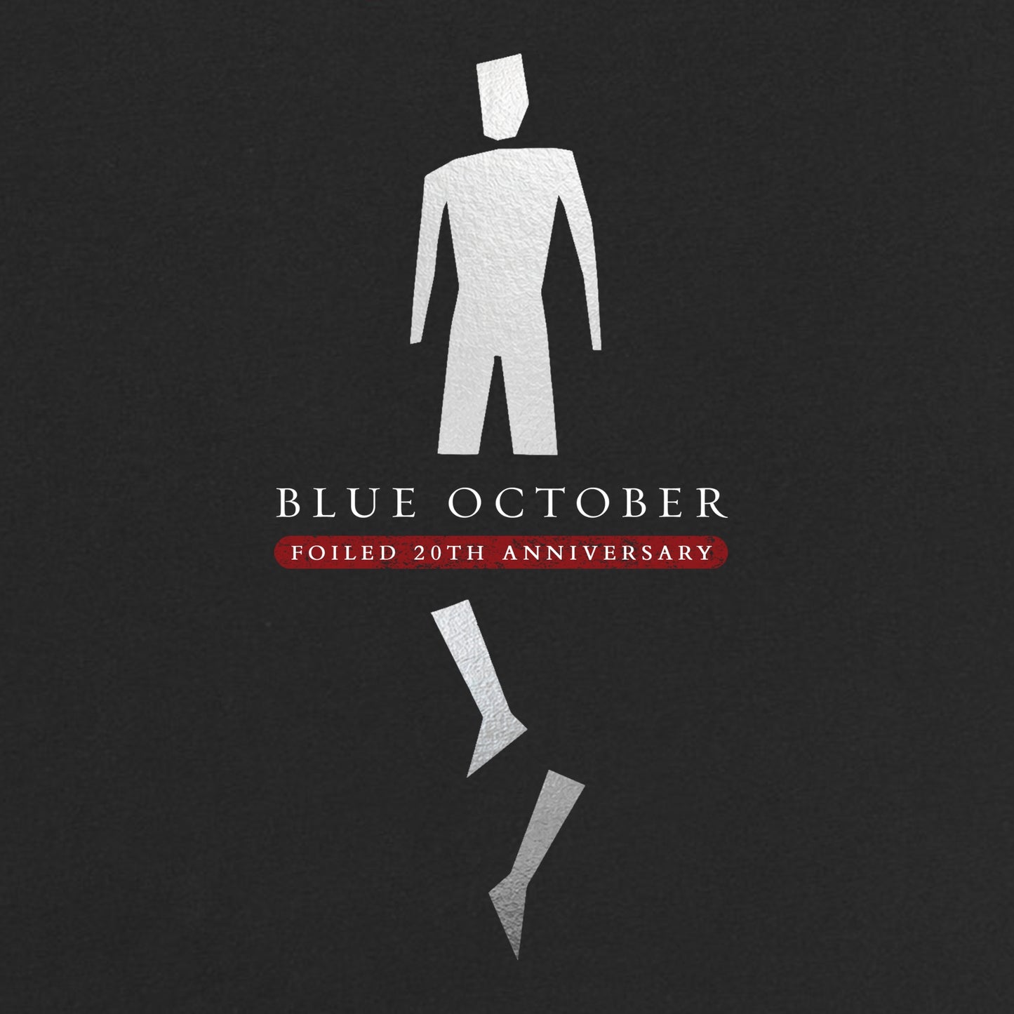 Close up view of the Blue October Broken Man T-shirt front graphic