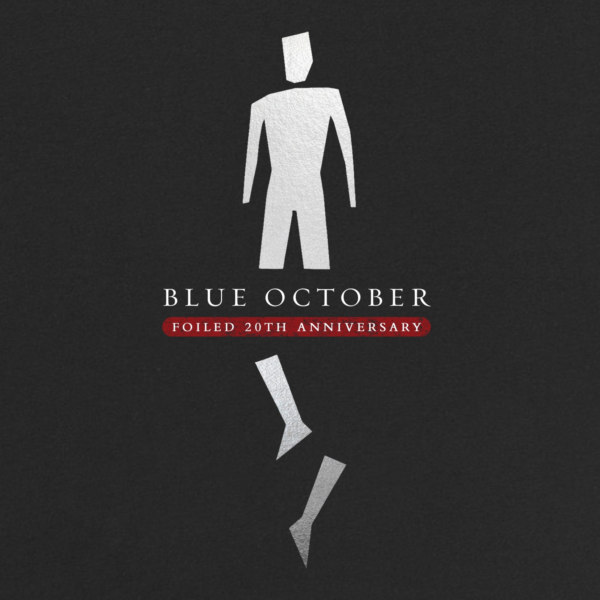 Close up view of the Blue October Broken Man T-shirt front graphic