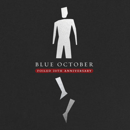 Close up view of the Blue October Broken Man T-shirt front graphic