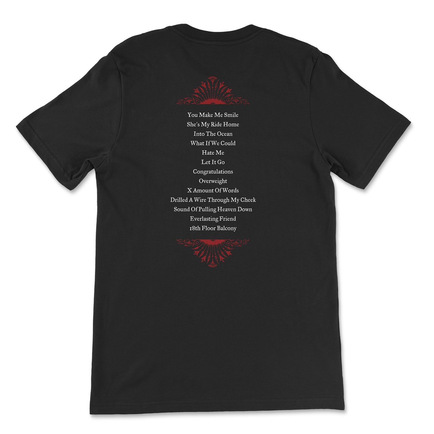 Back view of the Blue October Broken Man T-shirt playlist
