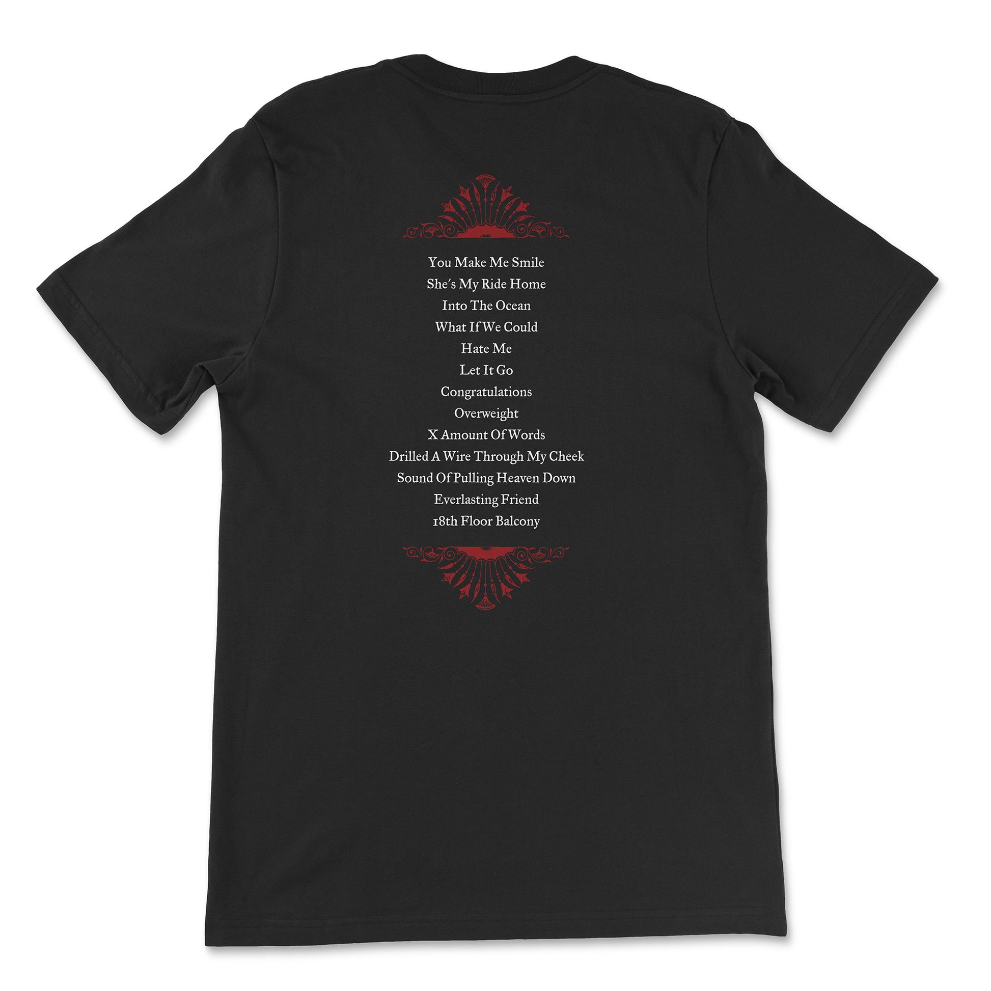 Back view of the Blue October Broken Man T-shirt playlist