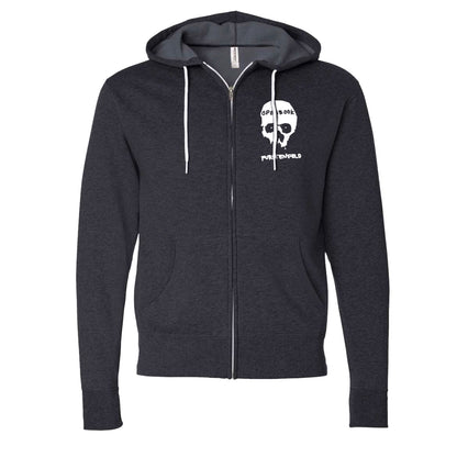 Open Book Skull Lightweight Zip Hoodie