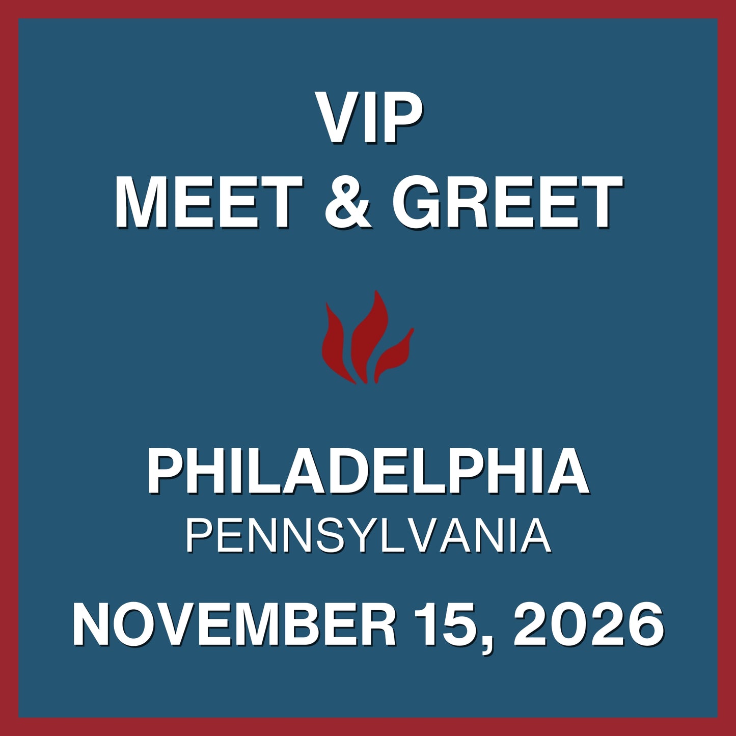 Foiled 20th Anniversary World Tour VIP Meet & Greet - NOV 15, 2026 - The Fillmore - Philadelphia, PA (5:00pm)
