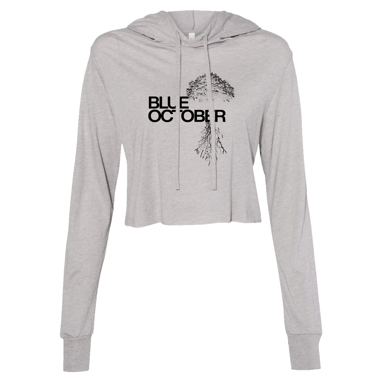 Blue October - Tree Roots Womens Crop Hoodie