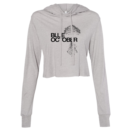 Blue October - Tree Roots Womens Crop Hoodie