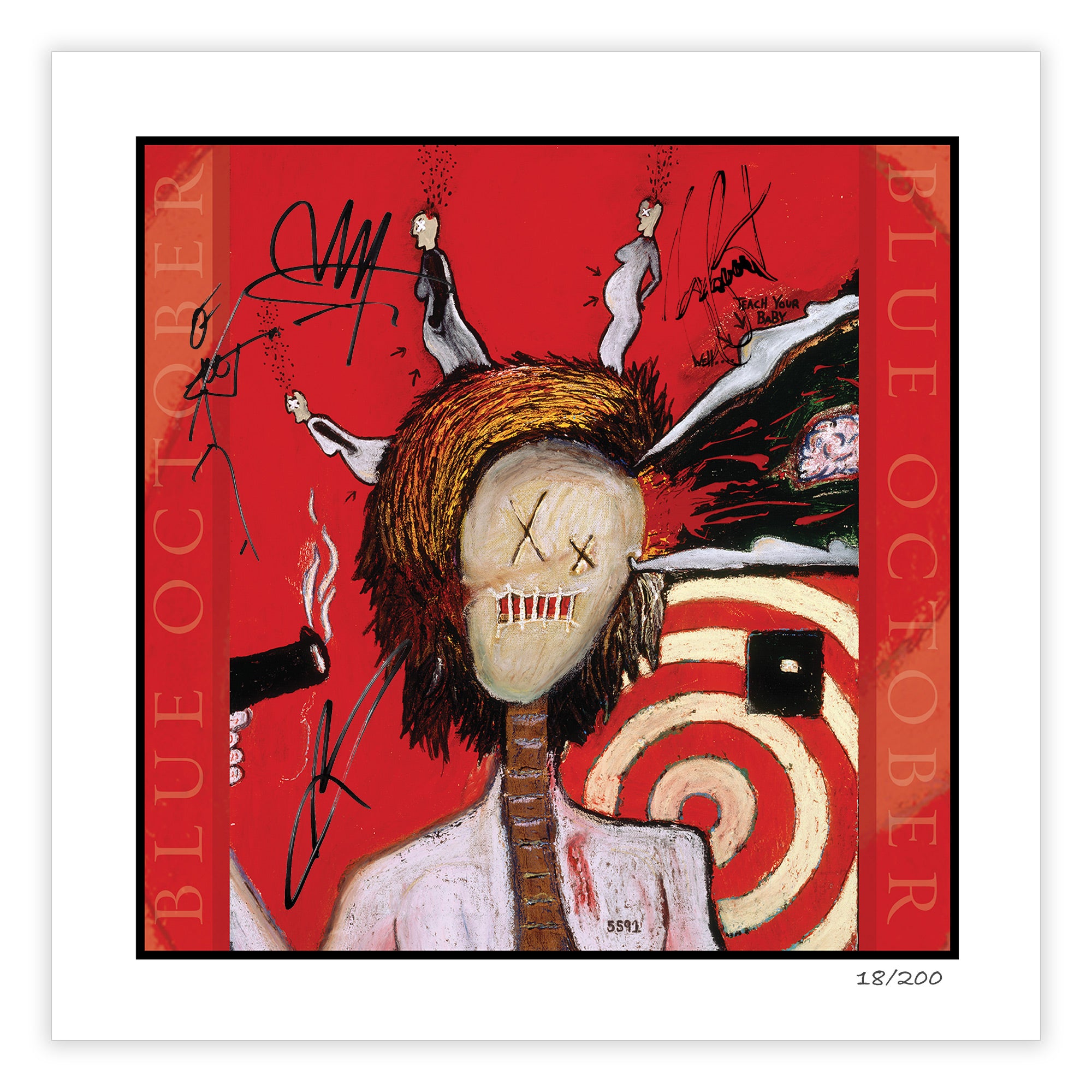 Blue October Teach Your Baby Well Signed Art Print | Limited